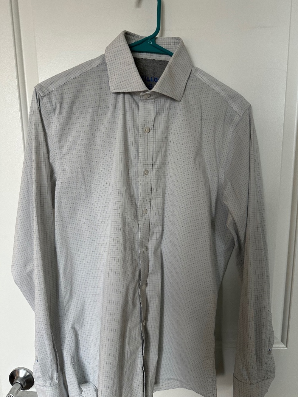 Twillory performance dress shirt - White/Light Blue/Medium Blue Plaid